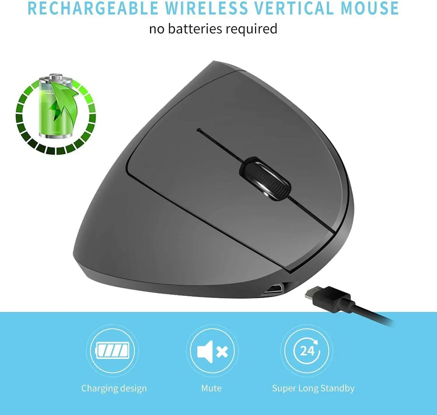 Mouse vertical HP inalambrico recargable - INSTALL - STORE