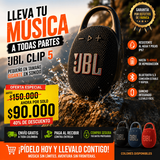 Parlante Clip 5 Bluetooth Portátil | Sonido Potente - INSTALL - STOREINSTALL - STORE