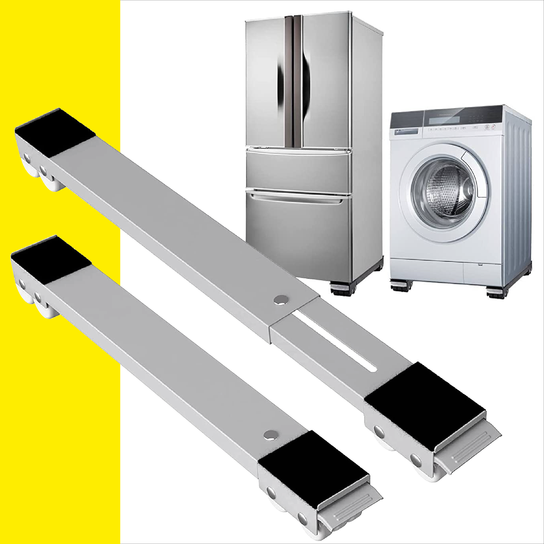 Soporte ajustable con ruedas para nevera