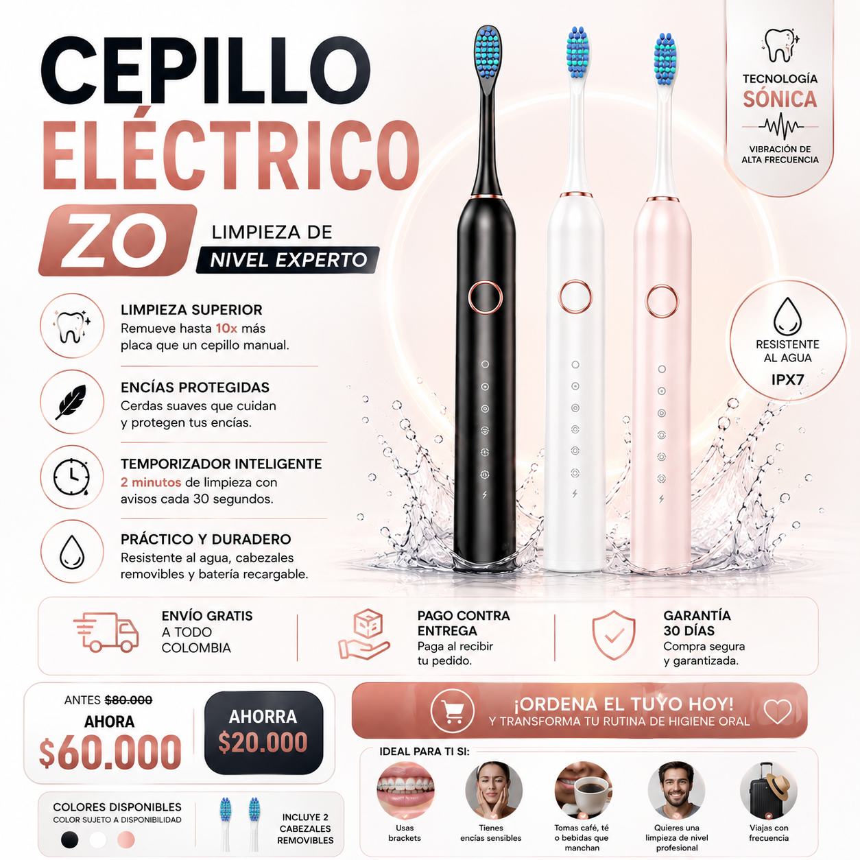 Cepillo de Dientes Eléctrico Zo