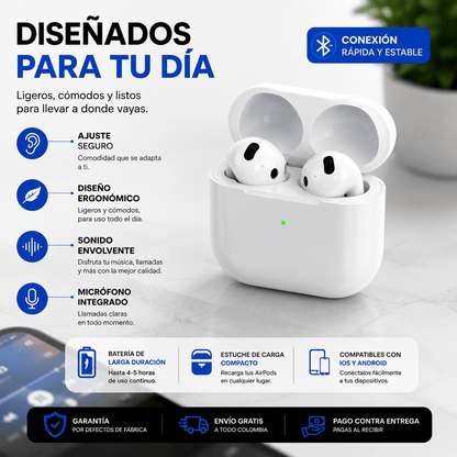 Audífonos Genéricos Serie 4 1.1 Bluetooth | Sonido Inalámbrico y Portátil - INSTALL - STOREINSTALL - STORE