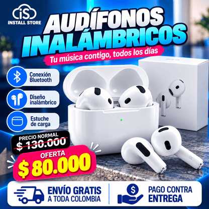 Audífonos Genéricos Serie 4 1.1 Bluetooth | Sonido Inalámbrico y Portátil - INSTALL - STOREINSTALL - STORE