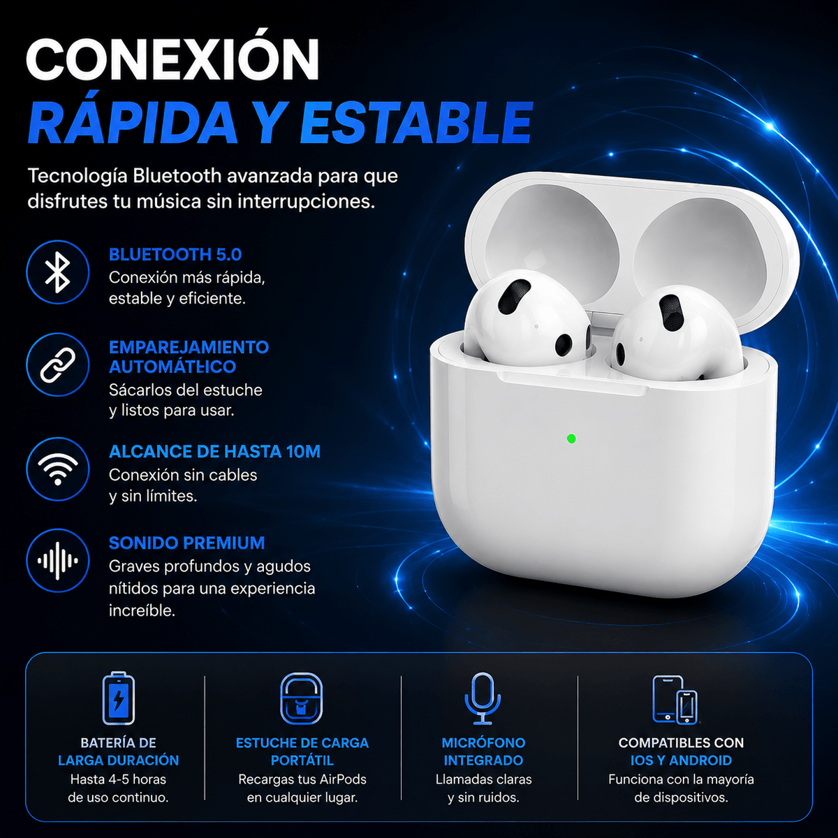 Audífonos Genéricos Serie 4 1.1 Bluetooth | Sonido Inalámbrico y Portátil - INSTALL - STOREINSTALL - STORE
