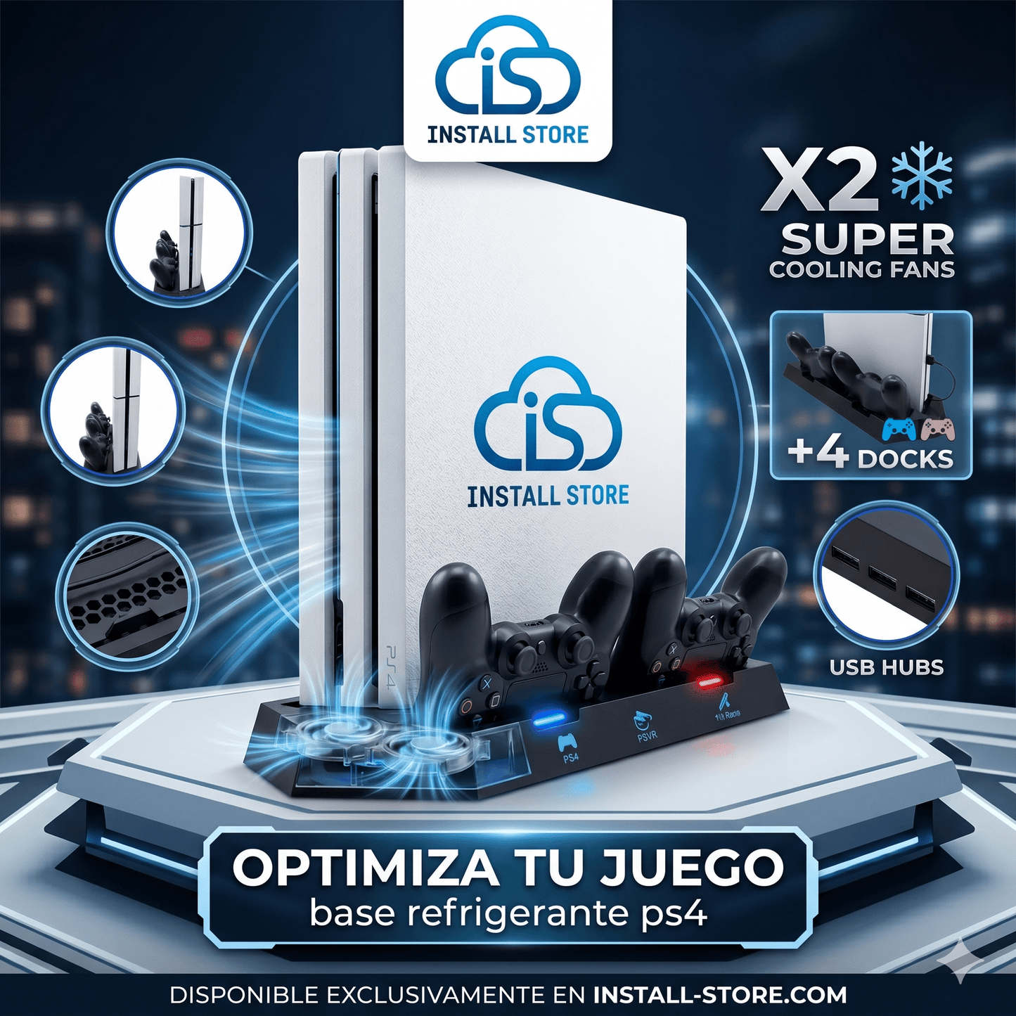 Base Refrigerante PS4 - INSTALL - STOREINSTALL - STORE