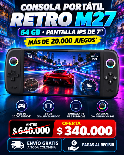 Consola Portátil Retro M27 64Gb - INSTALL - STOREINSTALL - STORE