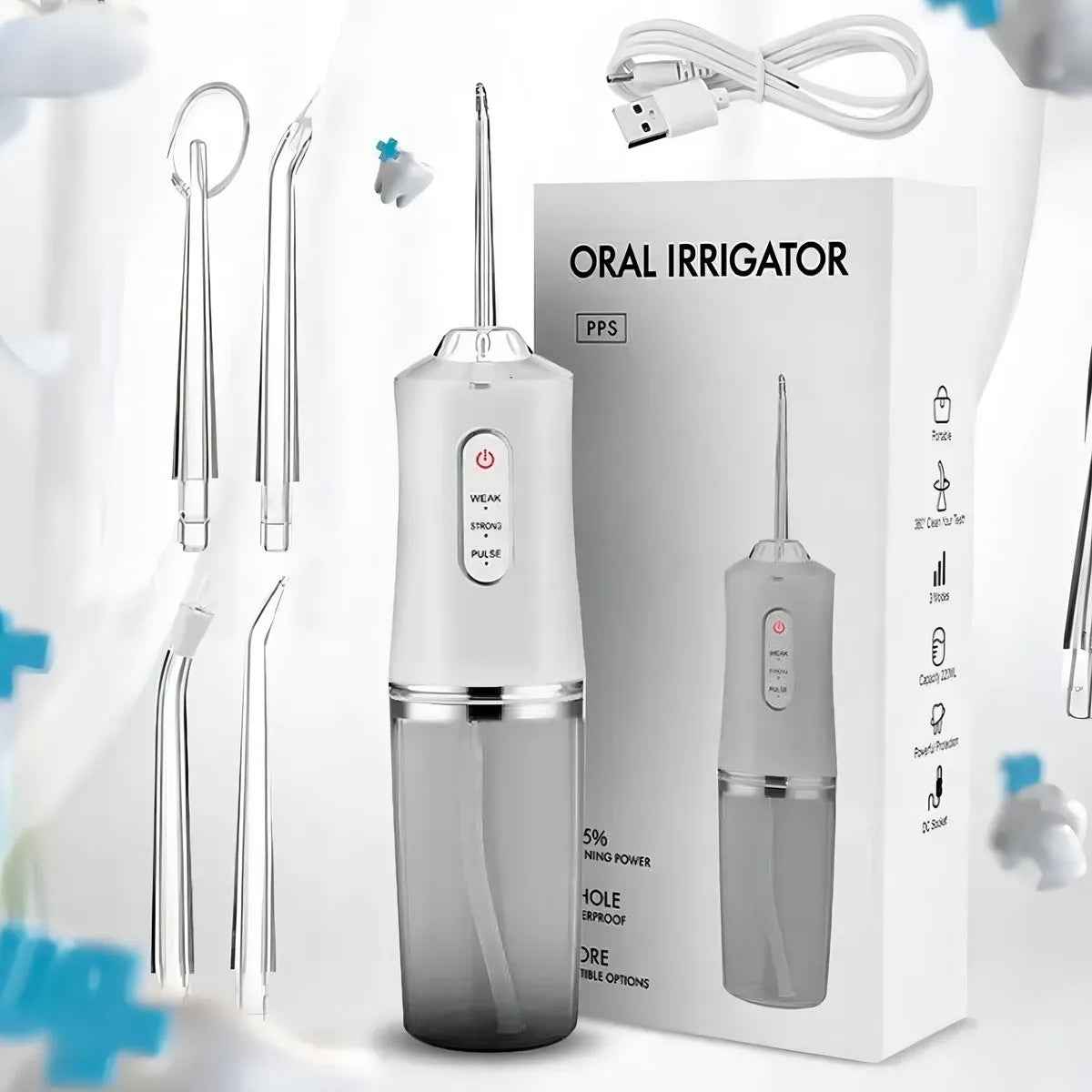 IRRIGADOR BUCAL PORTÁTIL LIMPIEZA DENTAL - INSTALL - STOREINSTALL - STORE