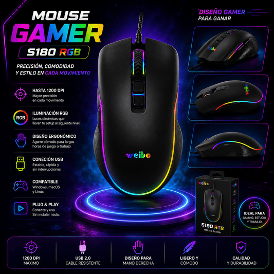 Mouse Gamer S180 - INSTALL - STOREINSTALL - STORE