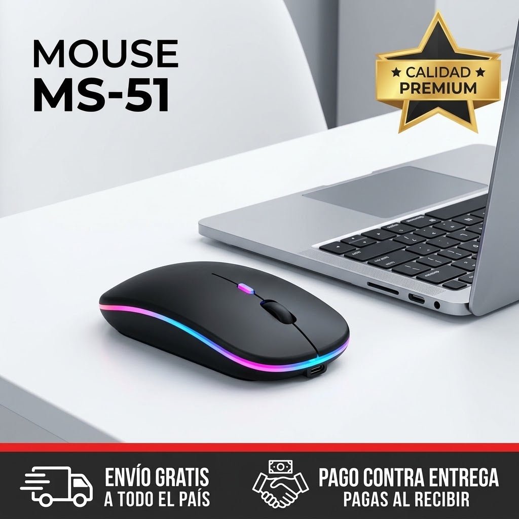 Mouse Inalámbrico MS-51 2 en 1 Bluetooth | Recargable - INSTALL - STOREINSTALL - STORE