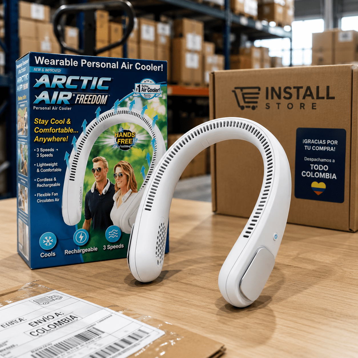 Ventilador de Cuello Personal Recargable | Mantente Fresco en Cualquier Lugar | Envío Gratis Colombia - INSTALL - STOREINSTALL - STORE